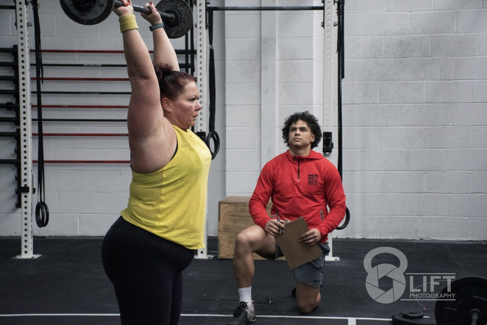 Woman competing in CrossFit Open