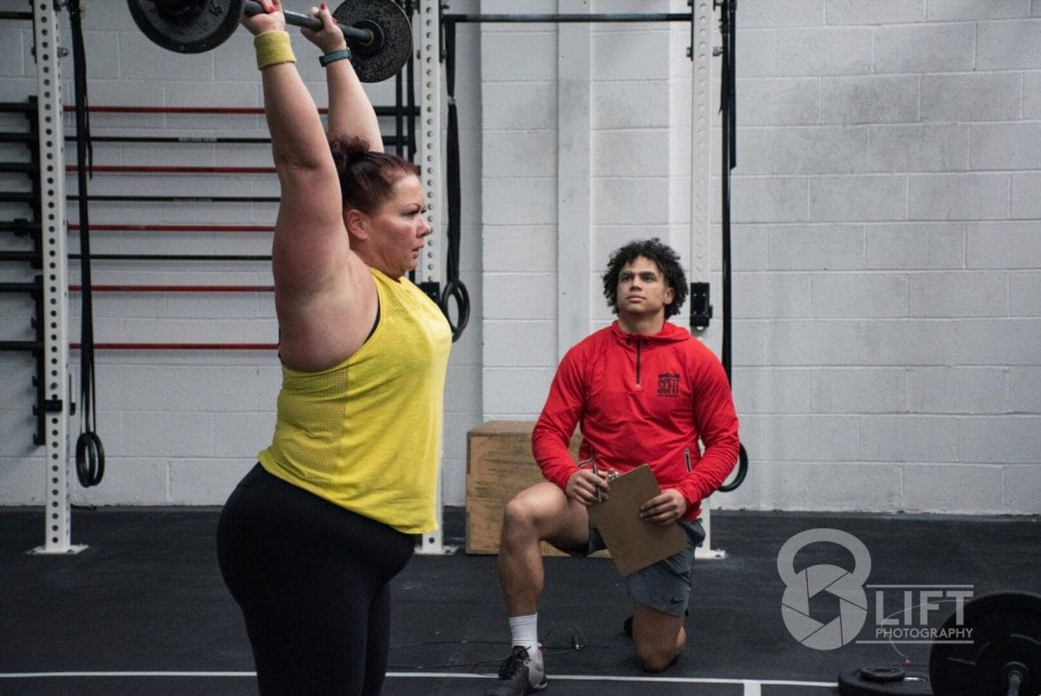 Woman competing in CrossFit Open